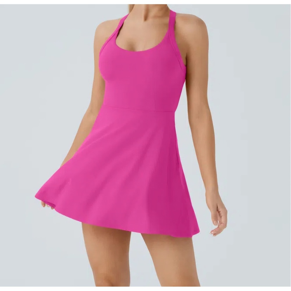 New! Halara Activewear Dress 3XL Built-in Bra Shorts Pockets Plus Athleisure - Picture 12 of 13